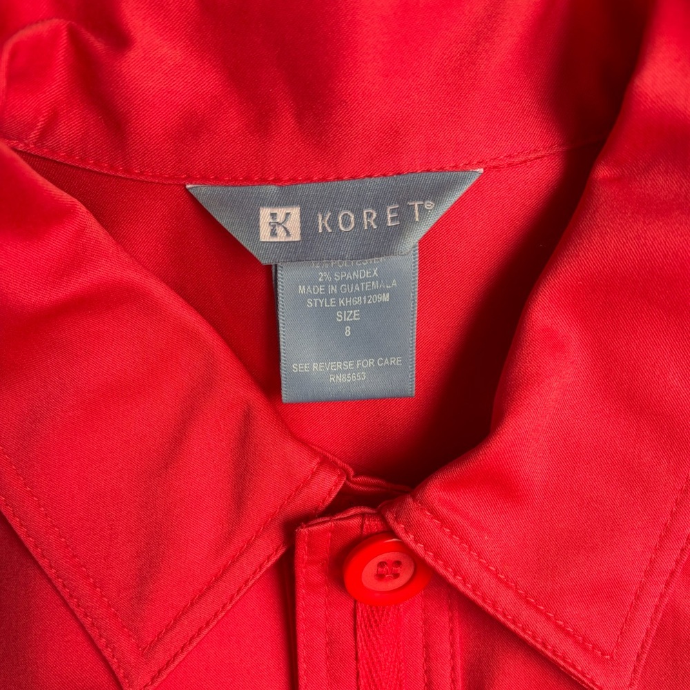 Koret Ladies Hot Pink 3/4 Sleeve Jacket. Size: 8 Medium - Picture 4 of 8